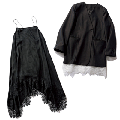 【着映えるベーシック】シンプル派こそ『レース』の活用推奨！＜年末の華やかオシャレ術＞