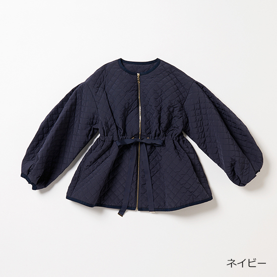 [THREE SQUARE]リボンキルティングコート