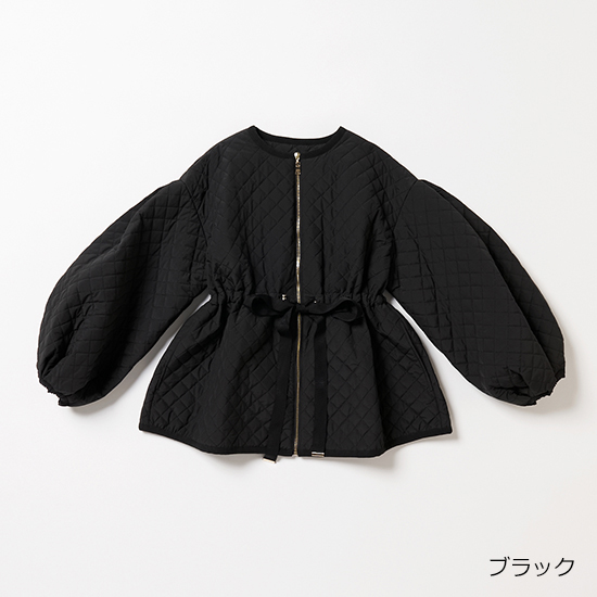 [THREE SQUARE]リボンキルティングコート