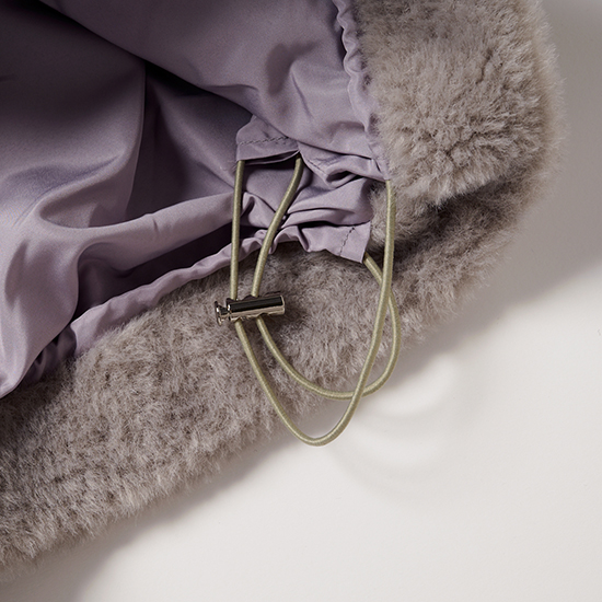 [LINAGGIO]ファーフーディコート