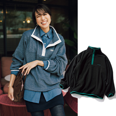 大流行ハーフジップに『フリース』が急浮上！“シャツと重ね着”でキレイめスポーティ
