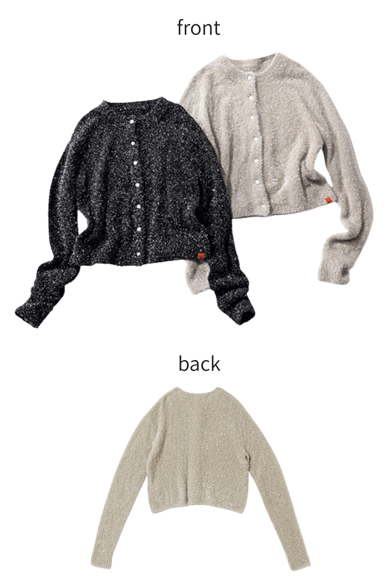 UNIVERSALOVERALL]ラメニットカーディガン