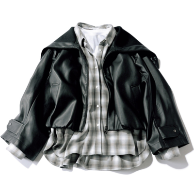 汚れにも強い【レザー調アウター】が“公園カジュアル”をオシャレに盛るコツ！