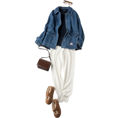 最旬【UGG】はメリージェーン型！白パンツにブラウンの足元で垢抜ける