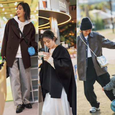 冬の「白Tコーデ」が垢抜ける【今どきアウター】の9つの重ね方！