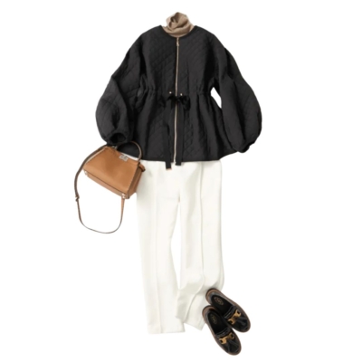 黒でも「着映えるアウター」きれいめにもカジュアルにも！＜着回しコーデ4選＞