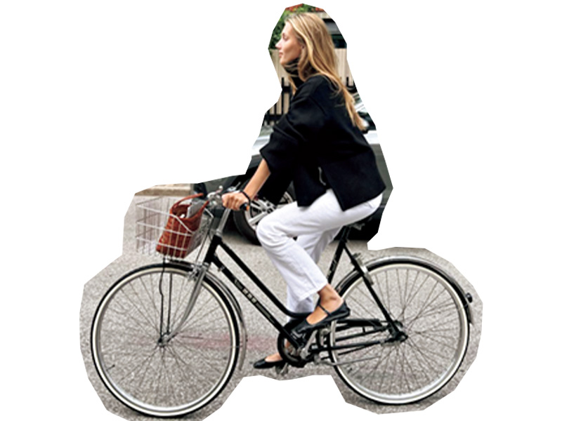 自転車コーデのアマリー＆セシリー