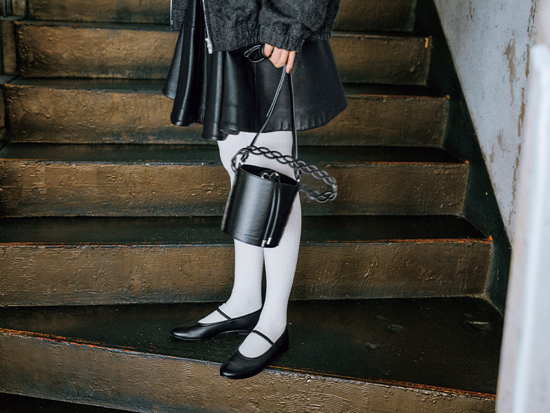 白タイツとメリージェーンの組み合わせ
