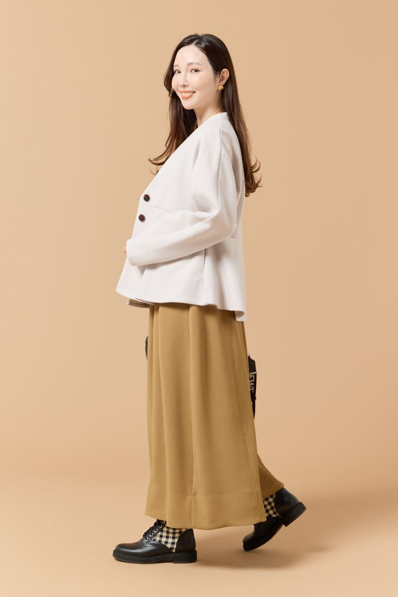 クラウドチームVERY佐藤恵久美の[ALEGRE]ウールライクジャケットコーデ