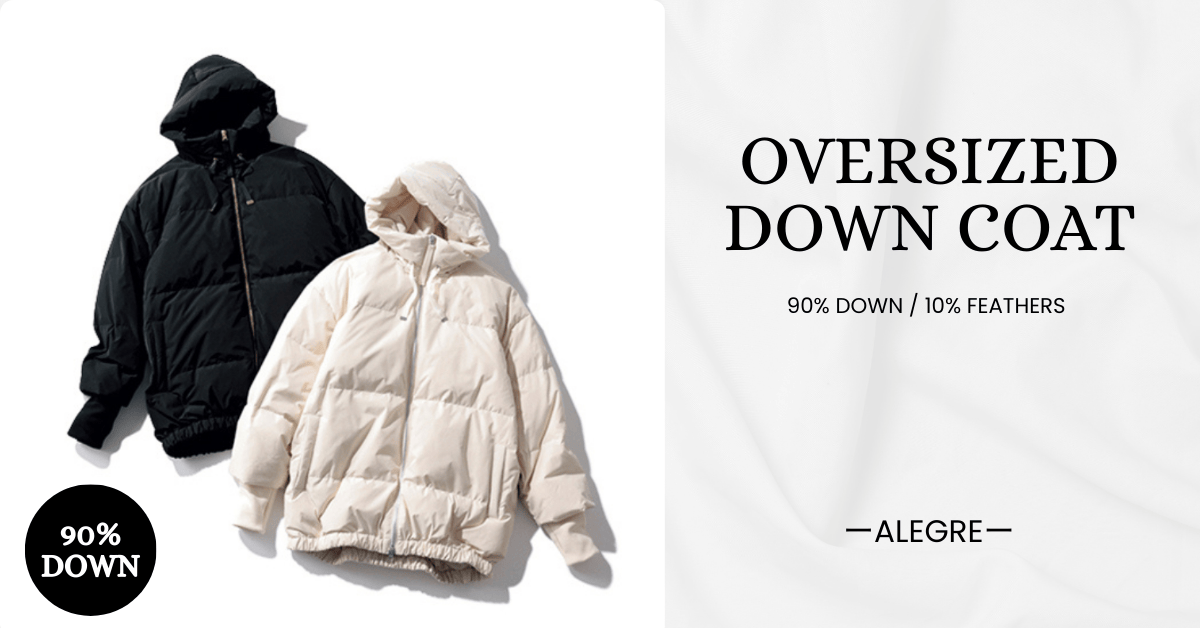 綺麗めに着られるオーバーサイズダウンコート