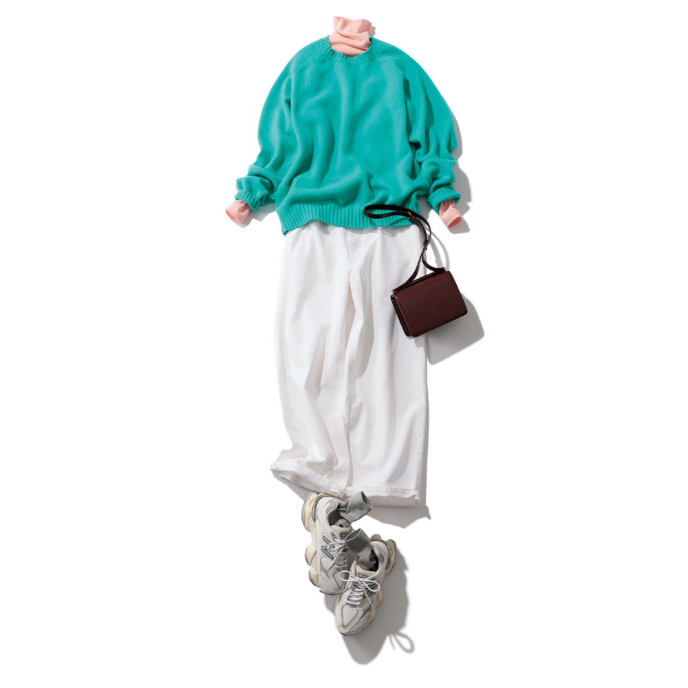 ユニセックスのニットならママのカジュアルコーデに好相性