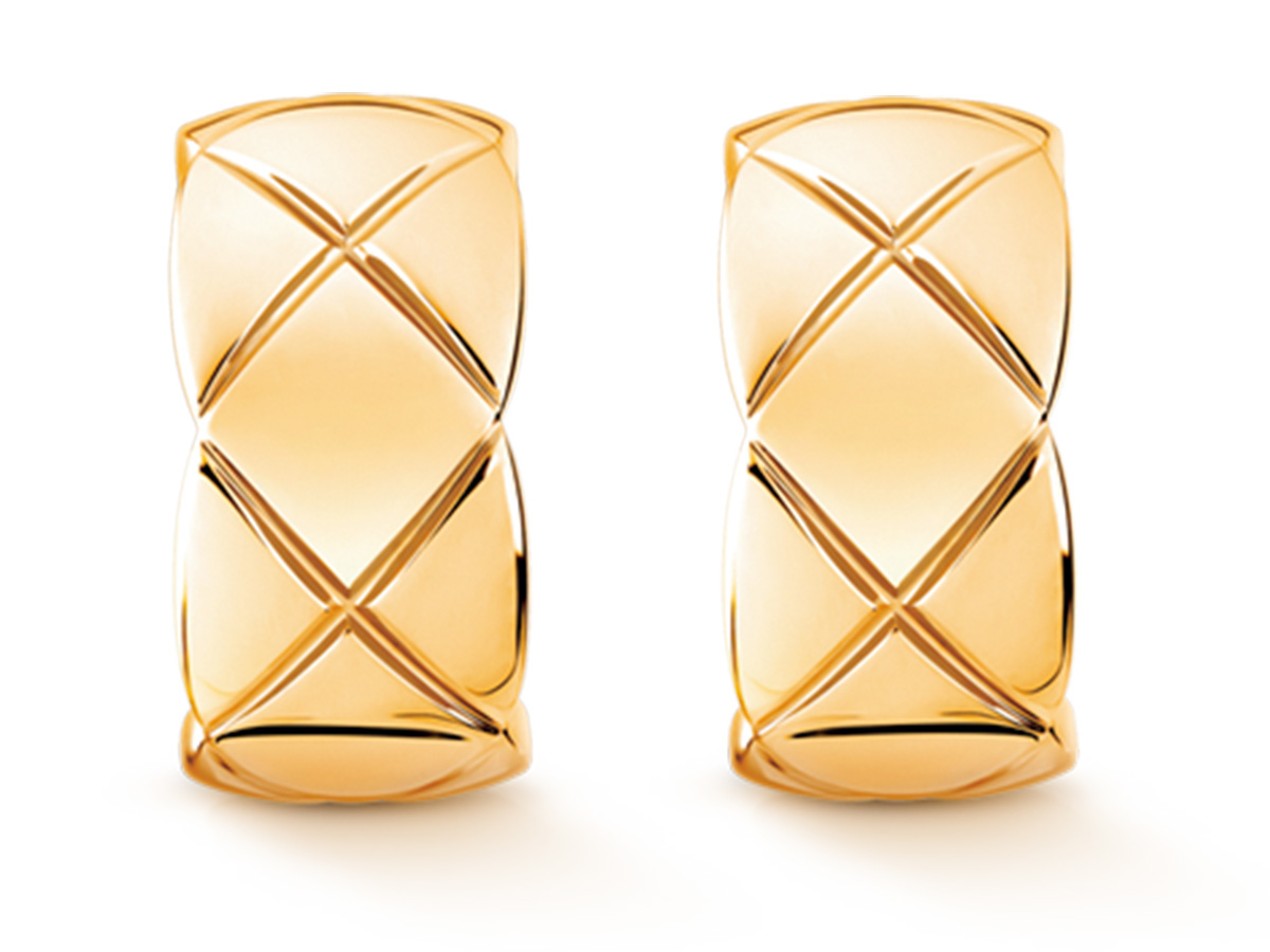 イエローゴールドのココクラッシュイヤリング