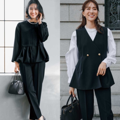 美脚パンツで叶える！【卒入園・卒入学式ママ】の上品な『甘めコーデ』4選