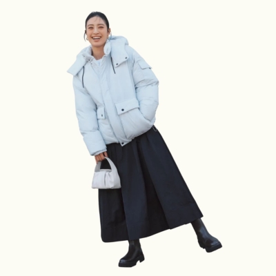 白、淡色…明るめ【ダウン】のキレイめコーデ6選！