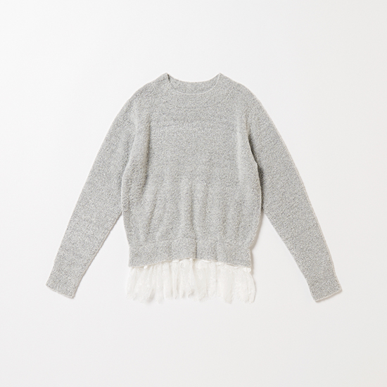 [VERSEAU]レースレイヤードニット