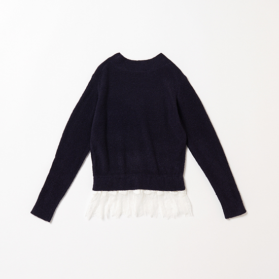 [VERSEAU]レースレイヤードニット