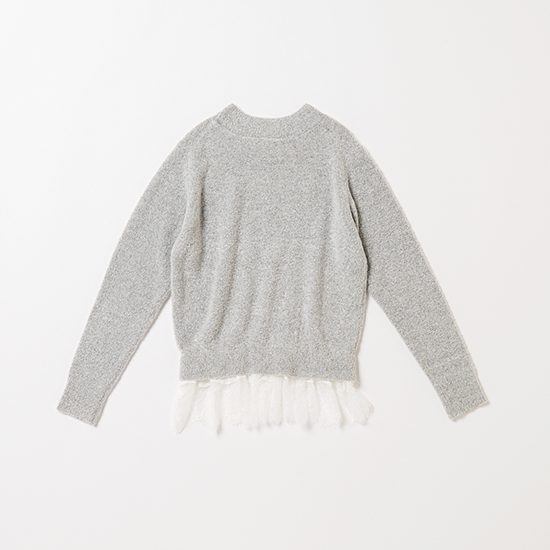 [VERSEAU]レースレイヤードニット