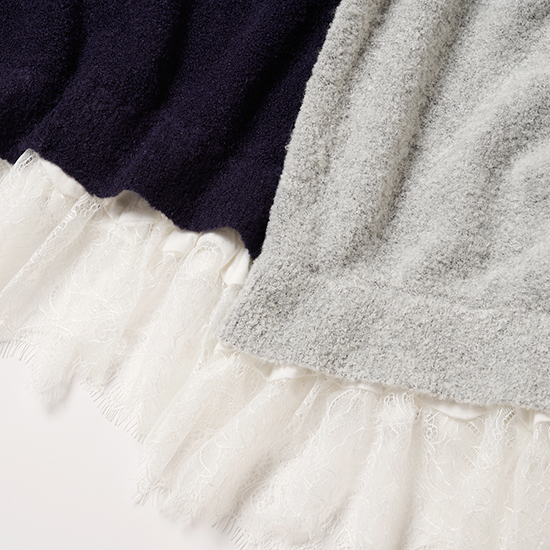 [VERSEAU]レースレイヤードニット