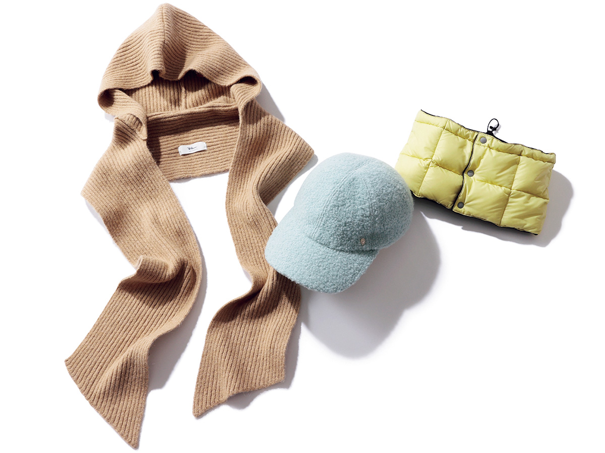 冬コーデが洒落る小物たち