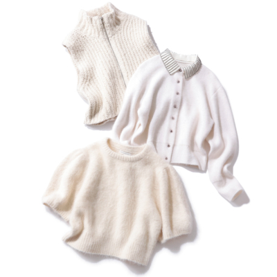 冬後半の”オシャレ鮮度UP”は【白ニット】を投入！社交オシャレも更新