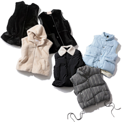 【ダウン、ファーetc.】着膨れしない「ジレ＆ベスト」最前線！冬から春まで活躍◎