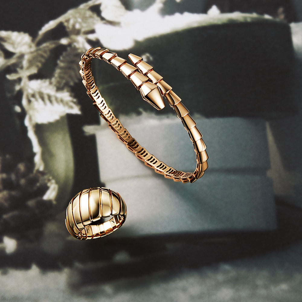 ブルガリのセルペンティヴァイパーのブレスレットとブルガリトゥボガスのリング