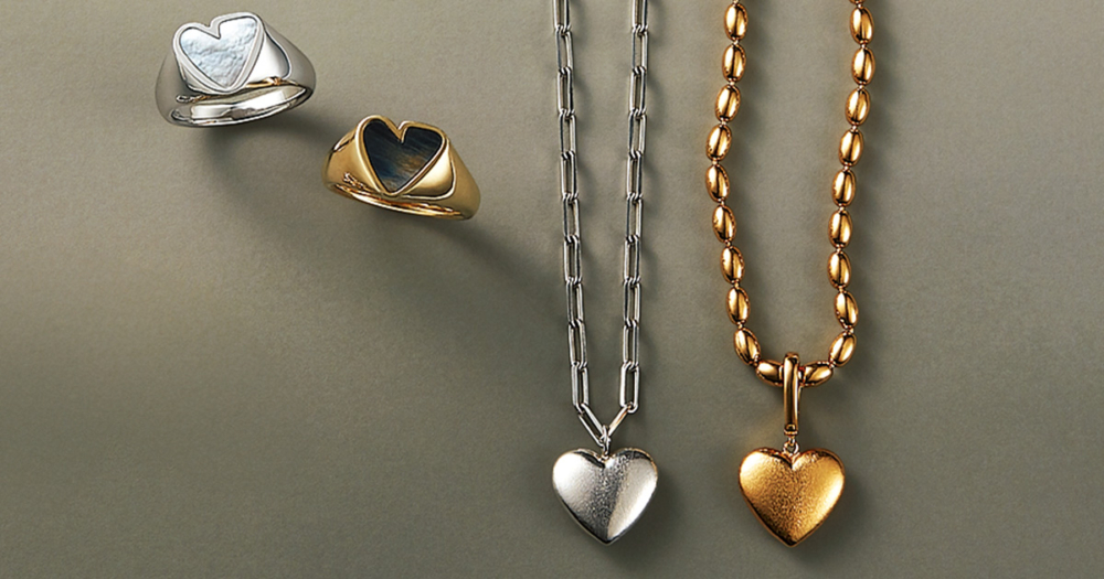 ハートモチーフのブレスレットやネックレスやリング