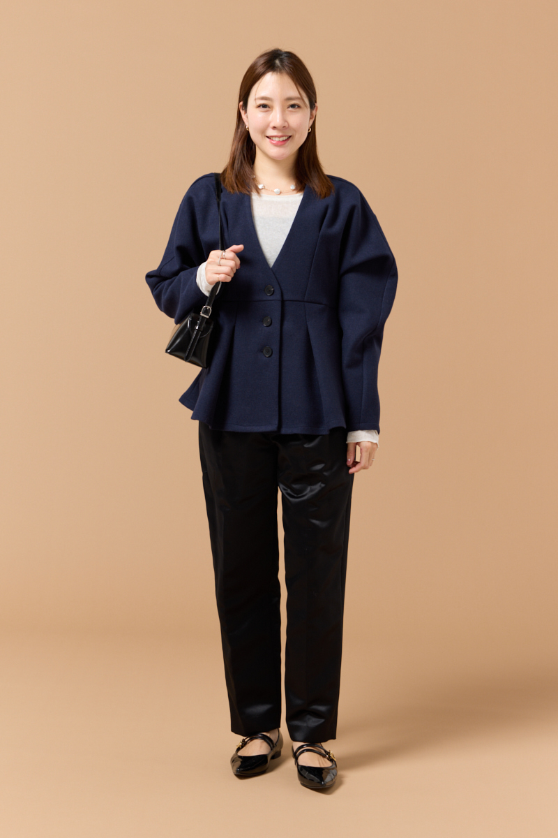 クラウドチームVERY竹内菜摘の[ALEGRE]ウールライクジャケットコーデ