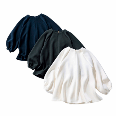 【卒入園にもOK】ブラウス見え「洗えるプルオーバー」体型カバーも