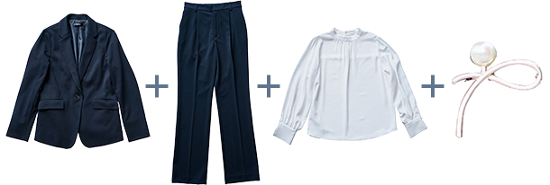 ブローチ付き4点セット