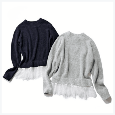 【1万円台】重ね着の気太り問題を解決！「レイヤード風ニット」なら1枚でシュッと見え｜SNAP3選