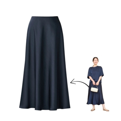 2/6発売【ユニクロ】の「サテンスカート」が万能！仕事や参観日にも