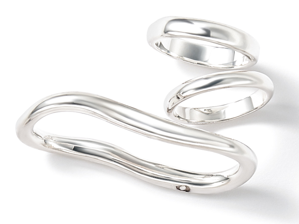 バルブスの3本セットのシルバーリング