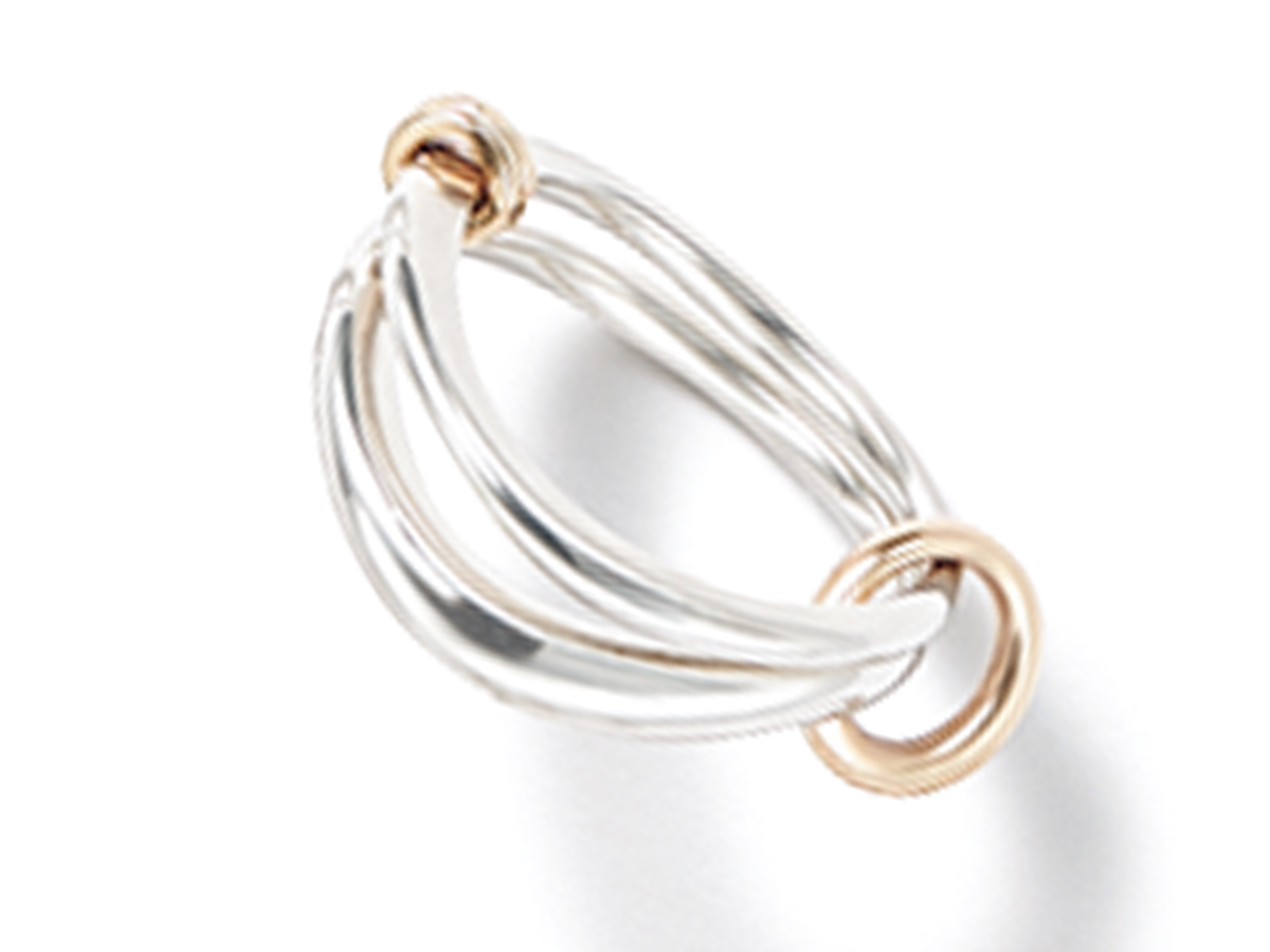 ヴァーミリオンのシルバーとゴールドがコンビになったリング