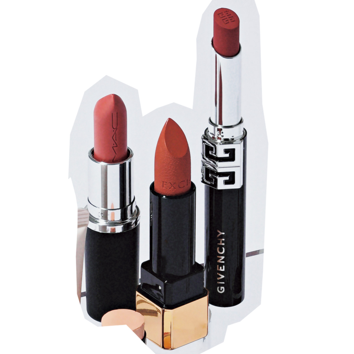 MACとアルビオンとジバンシーのベージュ系リップ