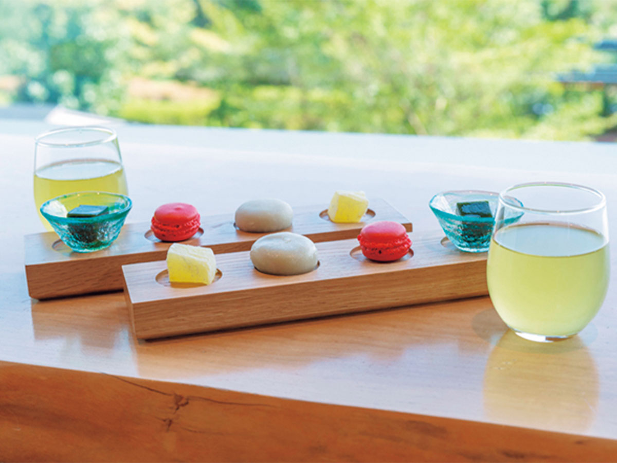 足湯カフェでのウェルカムアフタヌーンティー