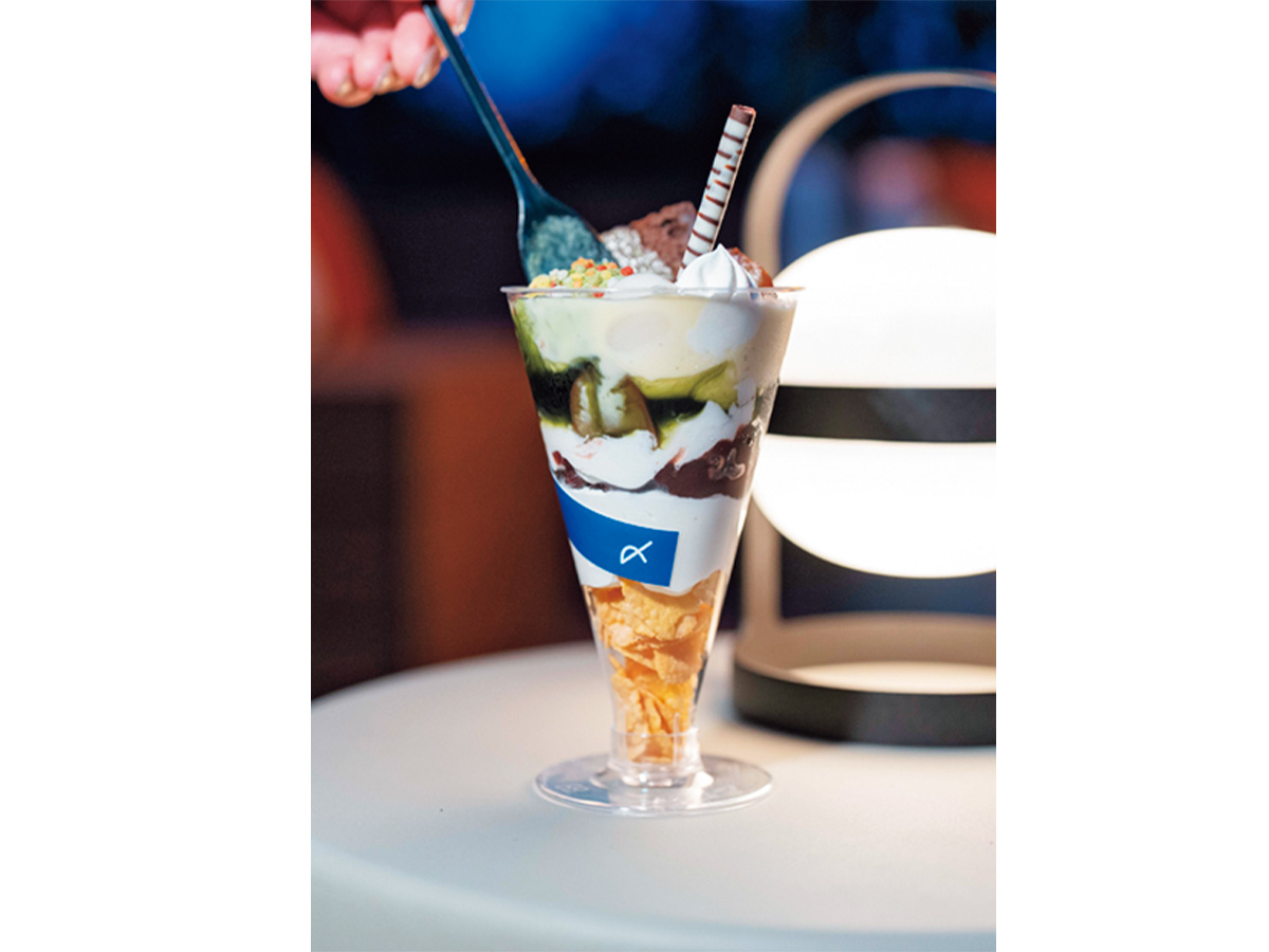 夕食後のしめパフェ