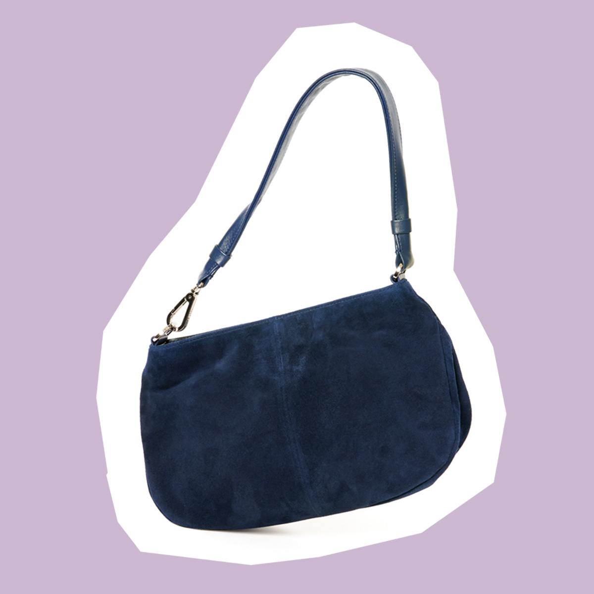 トゥティエのネイビースエードのショルダーバッグ