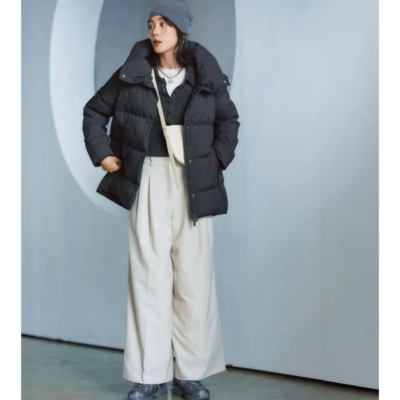 旬見え【ダウンコーデ】はリラックスシルエットがコツ！ニットの上でも着膨れない