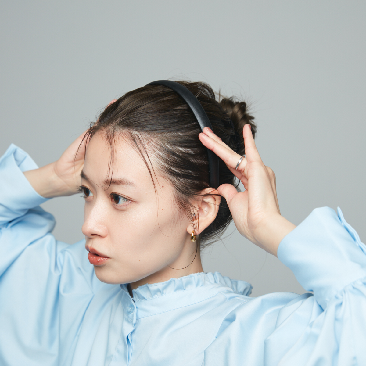 シュシュ＆カチューシャヘアアレンジ