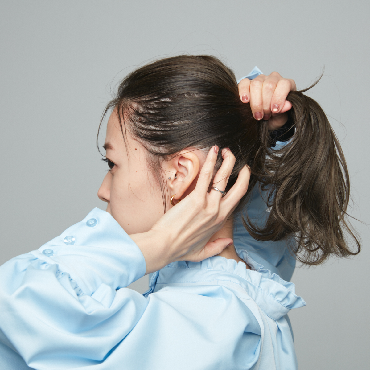 シュシュ＆カチューシャヘアアレンジ