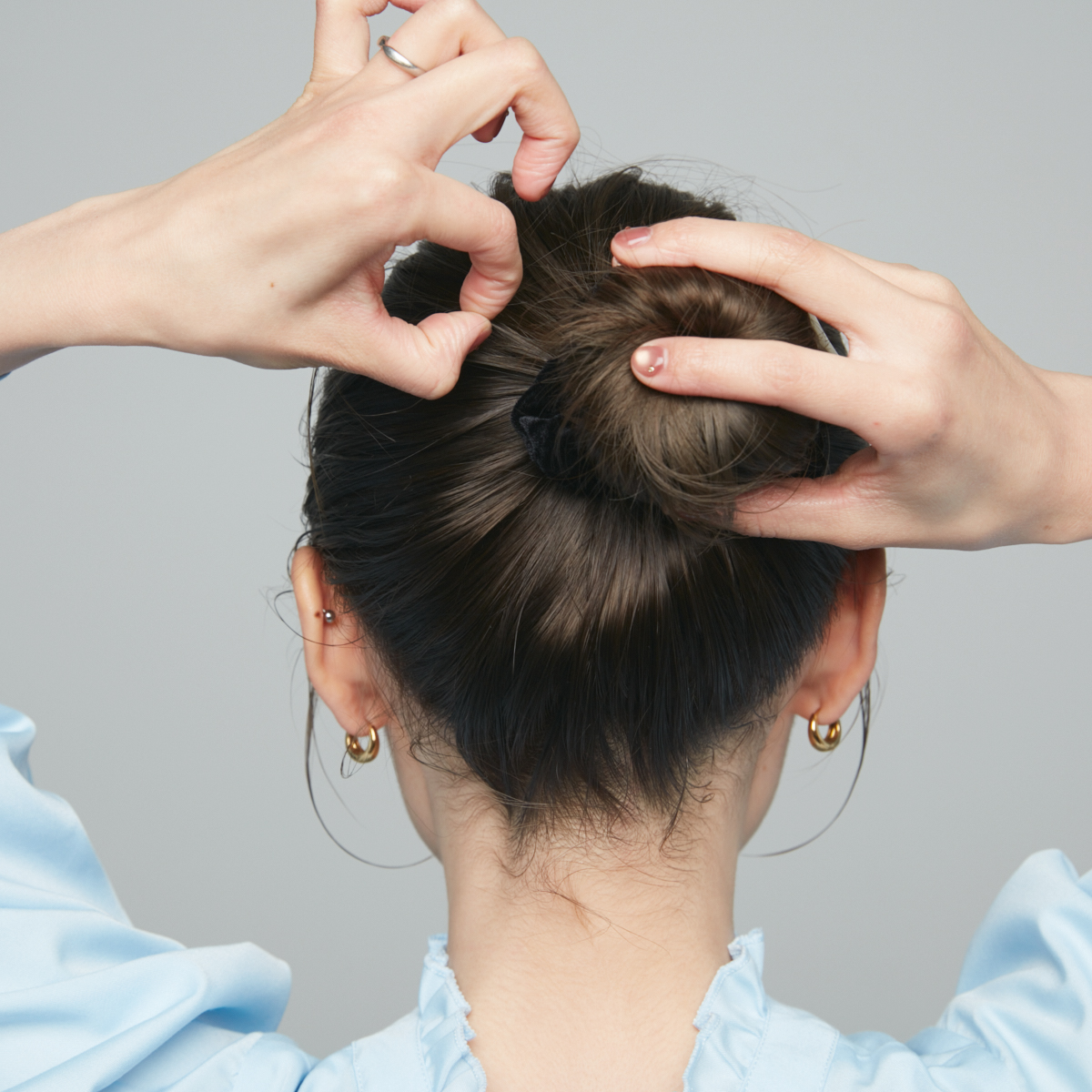 シュシュ＆カチューシャヘアアレンジ