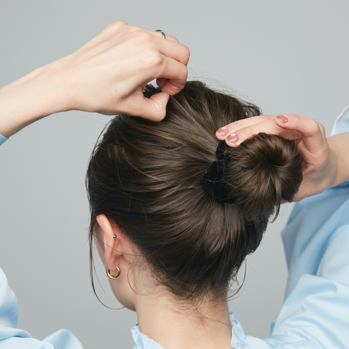 シュシュ＆カチューシャヘアアレンジ