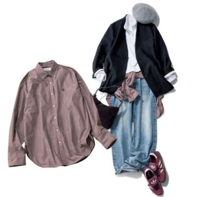 アイロン要らずの【ストライプシャツ】が春中ずっと着回し上手！