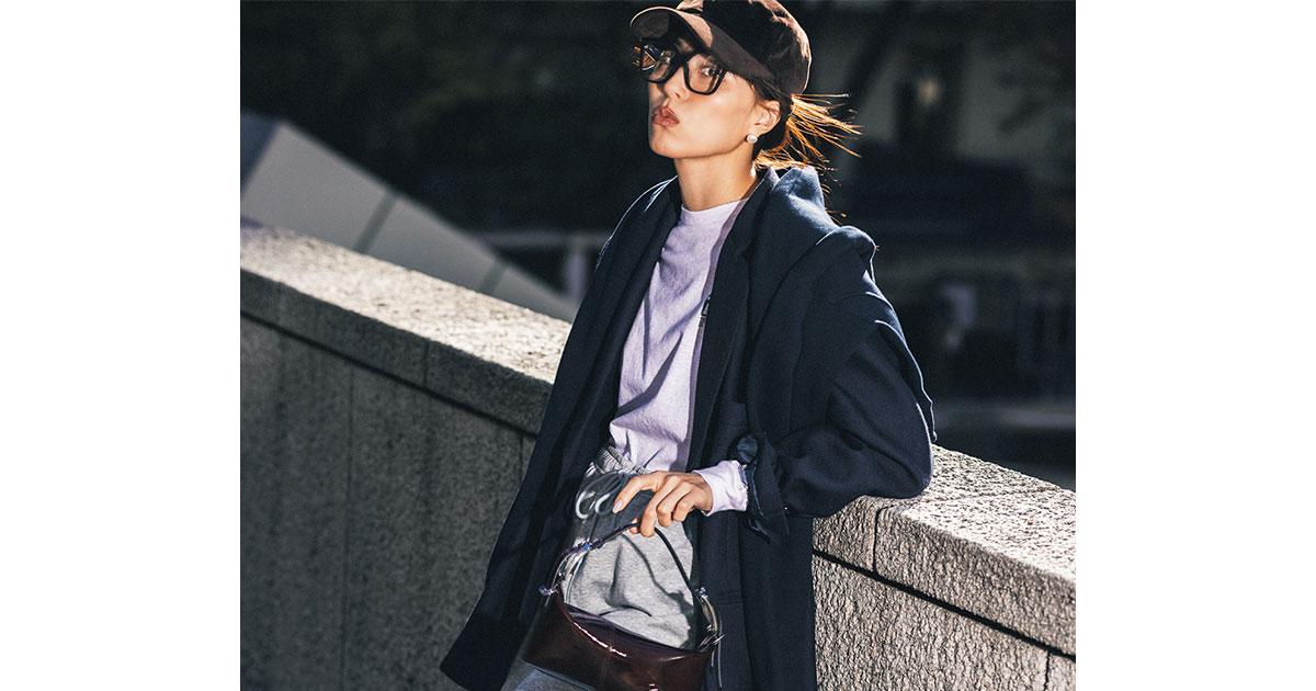 上品スウェットコーデ