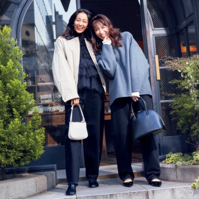 計算しなくても即洒落る【カーブデニム】が名品！甘トップスの抜け感に一役◎