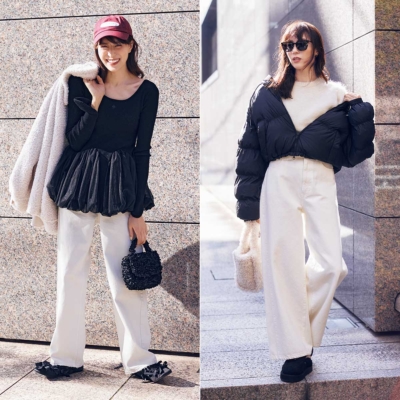 【ホワイトデニム】が主役！“黒白スタイル”が垢抜ける3つの着こなし方