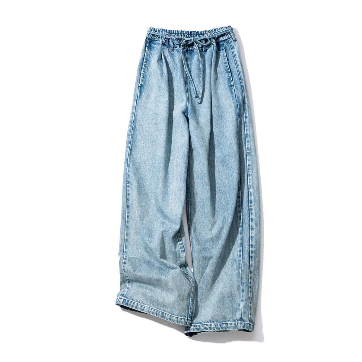 サードマガジンのウエストゴムデニムパンツ