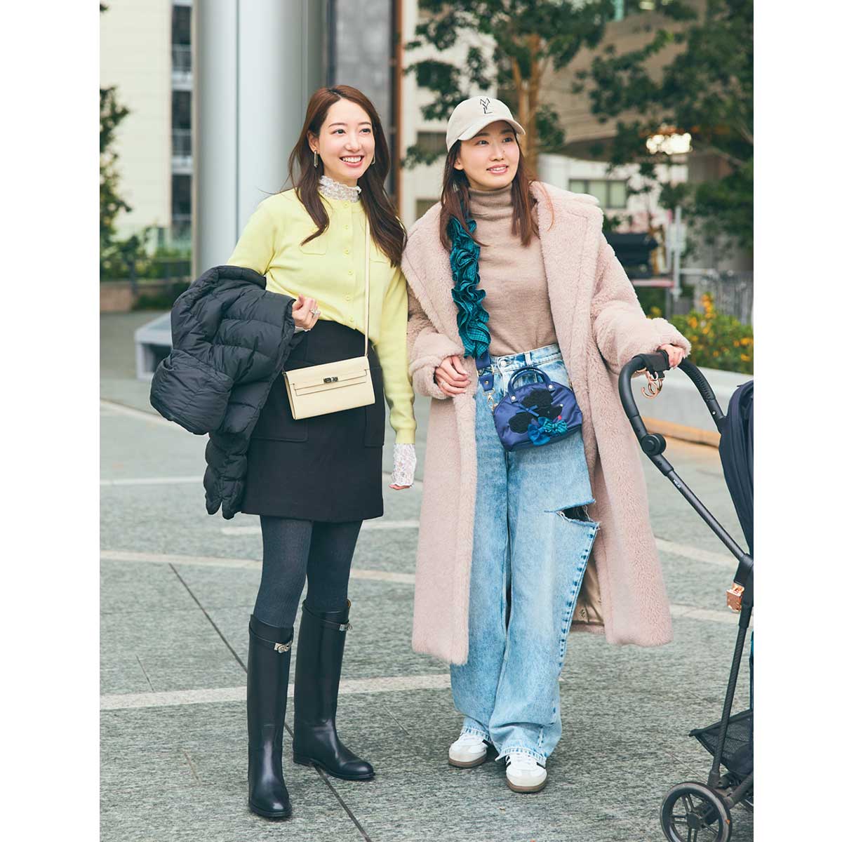 機動力も重視しながら華やかさも意識したキレイめコーデ