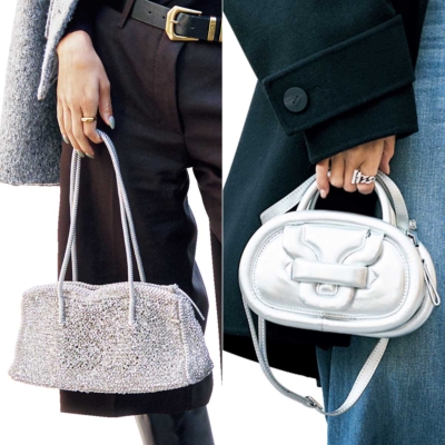 【アンテプリマ】が鉄板！抜け感上手な『キラキラバッグ』は冬こそ効果的